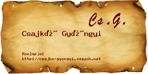 Csajkó Gyöngyi névjegykártya