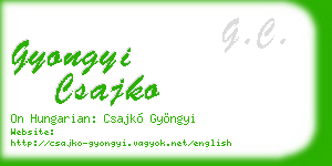 gyongyi csajko business card