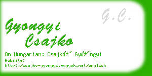 gyongyi csajko business card